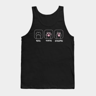 Rock Paper Scissors Cat Paws Tank Top